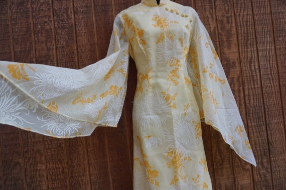 Alfred Shaheen large size 14 floral maxi dress 60… - image 2