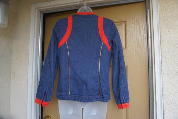 Vintage 80s MAXIMUM denim jean quilted jacket siz… - image 4