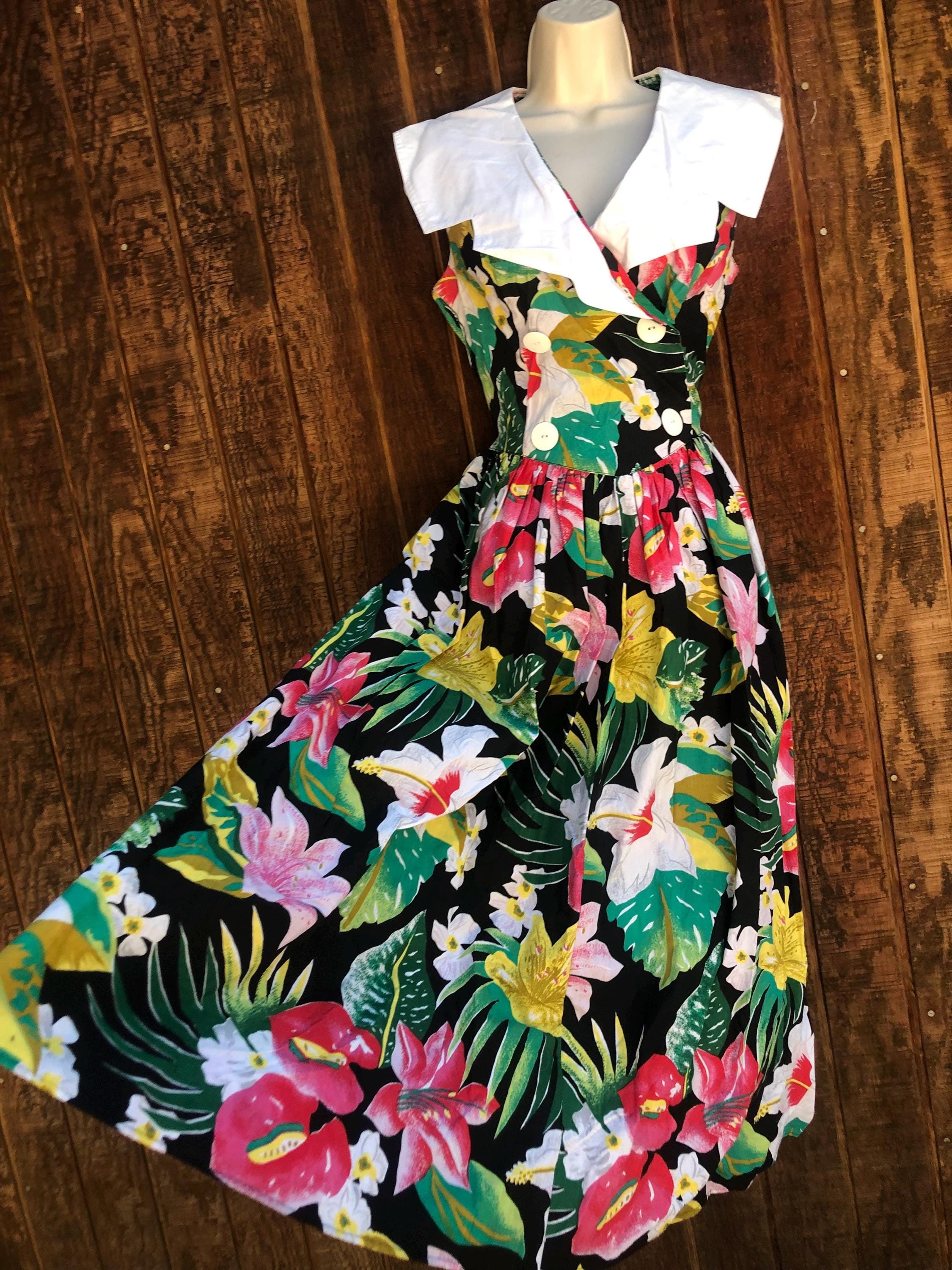 90s Floral Dress - Etsy