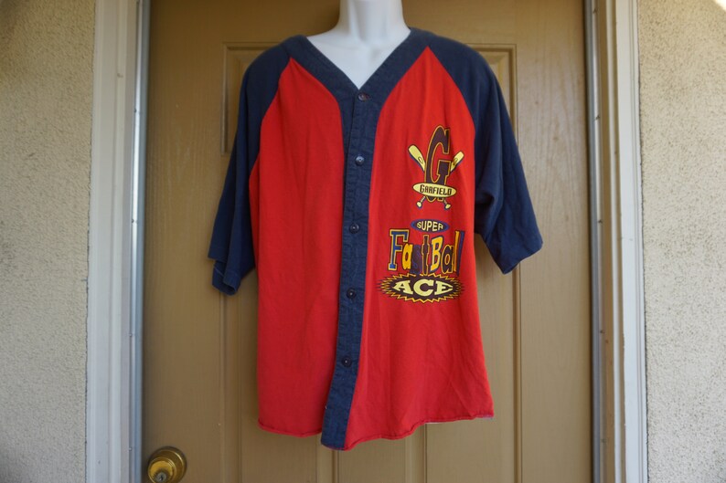 1978 Garfield Baseball Large L 1970s vintage shirt