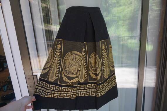 Vintage gold and black skirt size medium - image 3