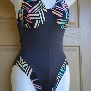 1980s size small one piece bathing suit swimwear sexy