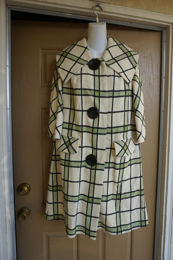 Vintage plaid Shari Jr  jacket designer coat / La… - image 3