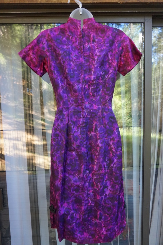 Cheongsam Asian inspired purple dress small or XS - image 8