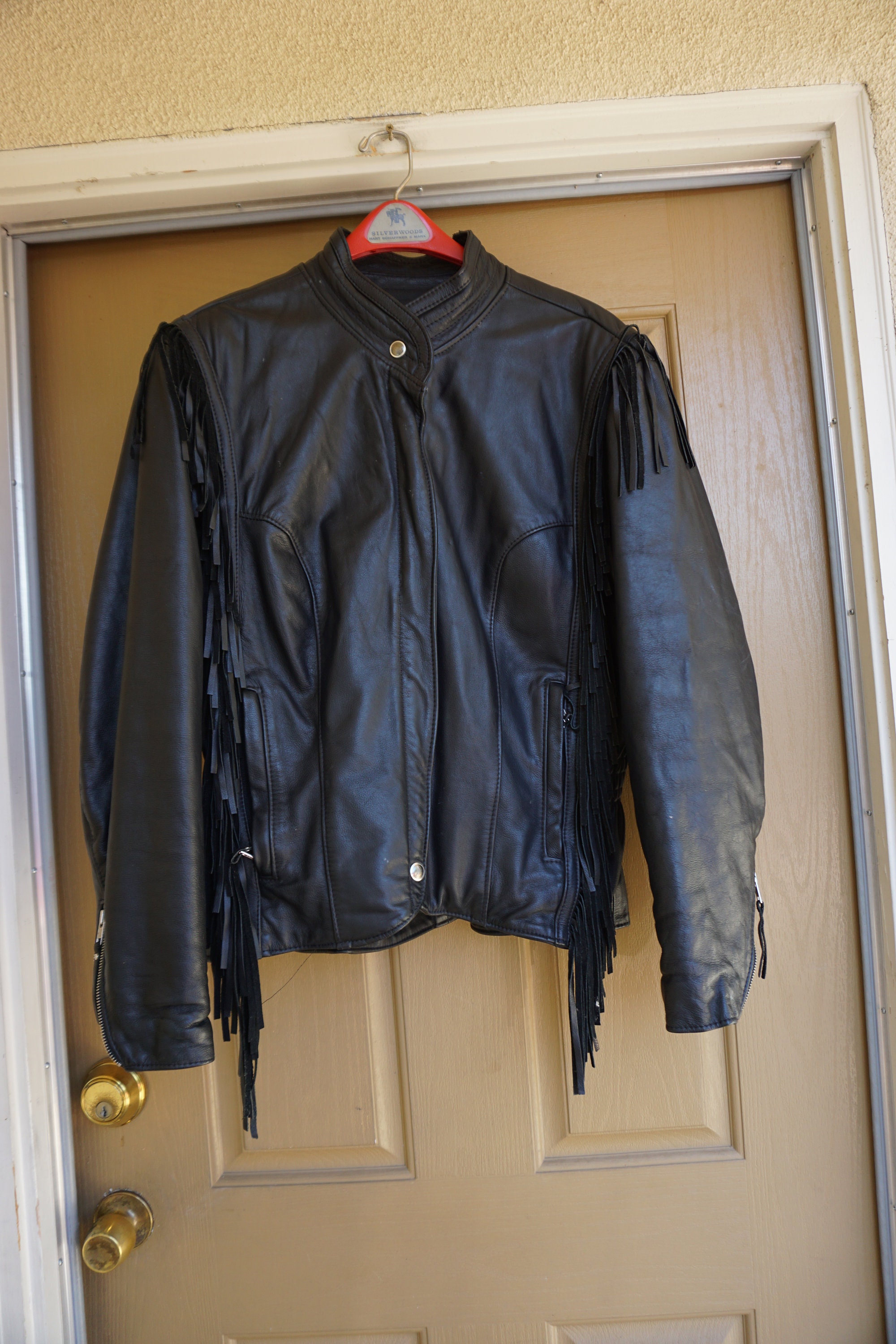 Harley Davidson Vintage Black Leather Motorcycle / Biker Jacket