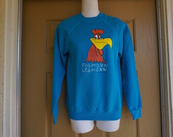 1990 Warner bros Foghorn Leghorn vintage sweatshirt 90s 1990s  size kids large that would fit womens small