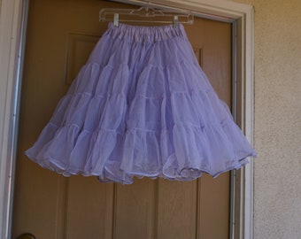 Vintage 80s pastel purple full petticoat small medium square dance soft nylon