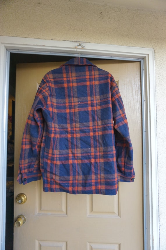 Virgin wool size S Small Pendleton plaid button u… - image 3