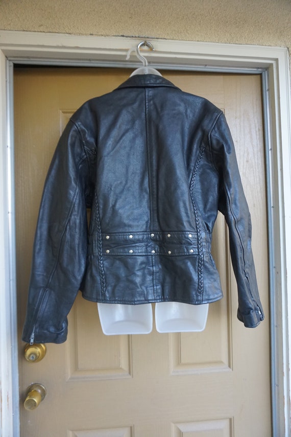 XXL Vintage black Leather Motorcycle / Biker Jacket W… Gem