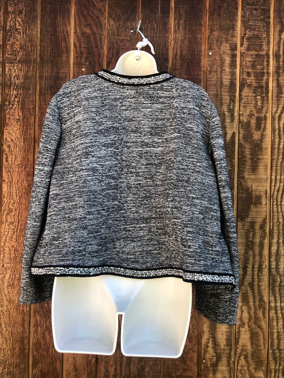 Talbots open front jacket size 2Xp gray and black… - image 5