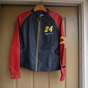 Wilsons Leather Jacket 24 by Chase Authentics Nascar Red and | Etsy