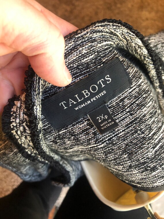 Talbots open front jacket size 2Xp gray and black… - image 9