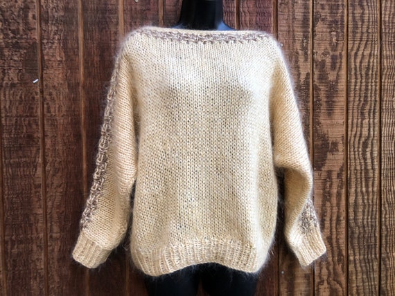 Vintage mohair sweater size medium oversize slouc… - image 4