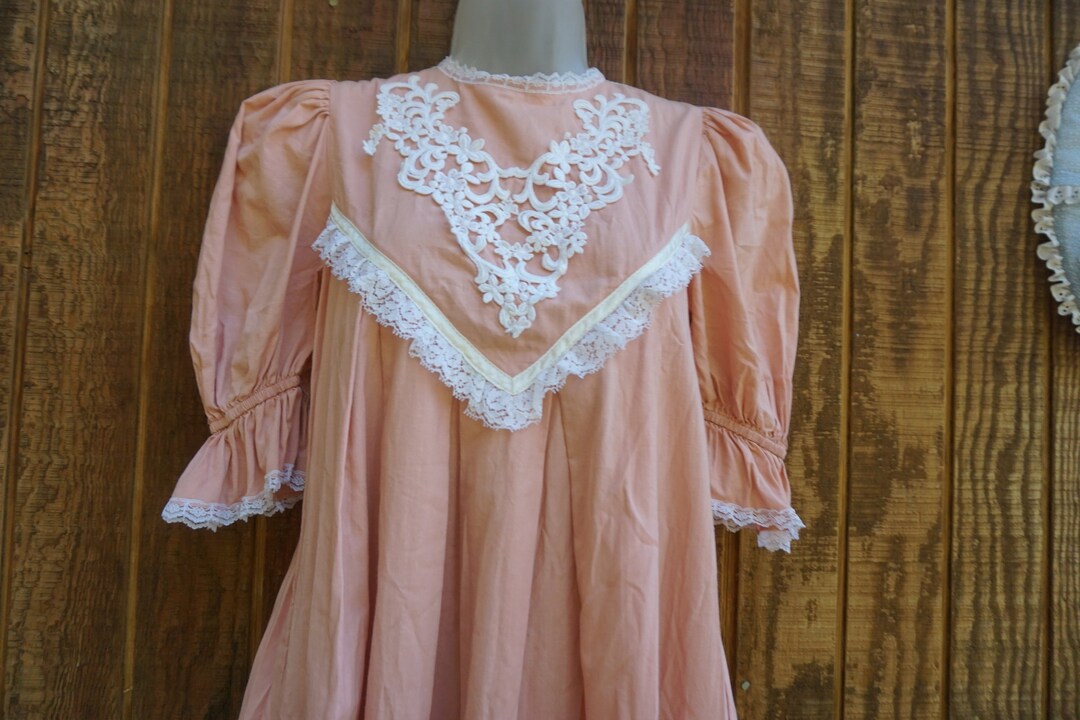 Gunne Sax 1970s 70s Floral Prairie Tent Dress Maxi With Lace Neckline ...