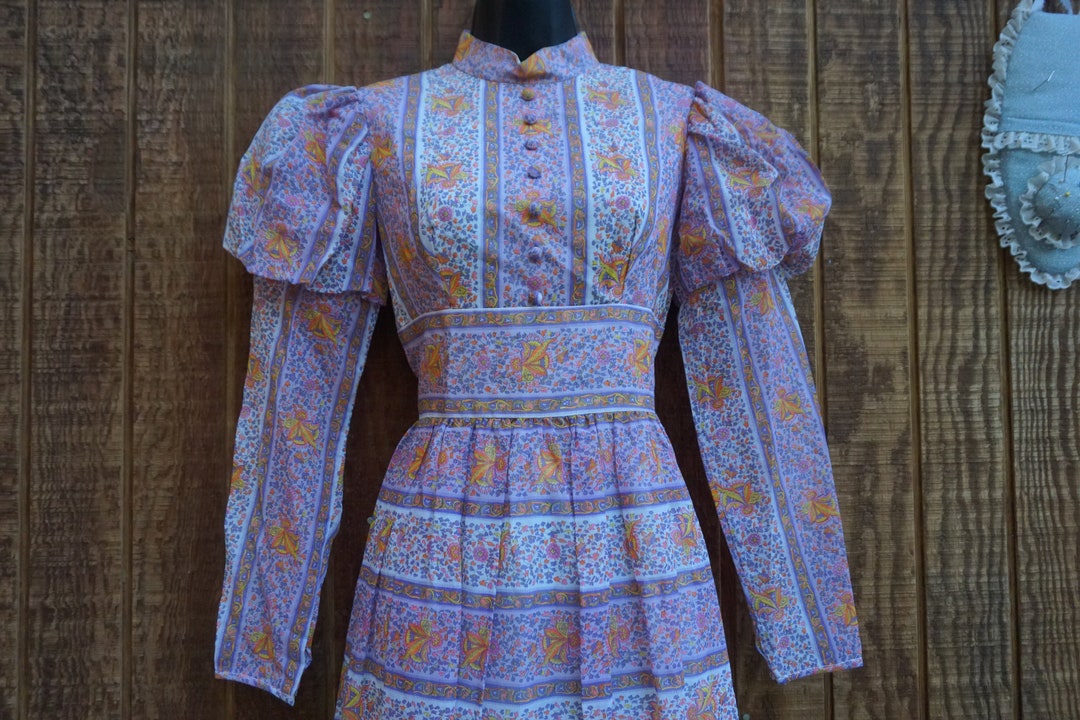 Vintage 70’s Victorian Ruffle Maxi Dress Small main image 0