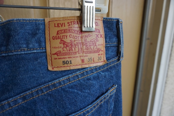 35 X 30 501's WPL 423 Levi's denim jeans size 35 … - image 8