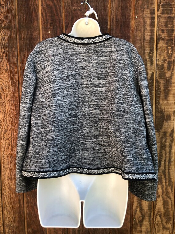 Talbots open front jacket size 2Xp gray and black… - image 4