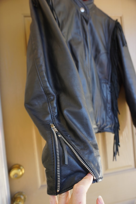 Harley Davidson Vintage Black Leather Motorcycle … - image 6