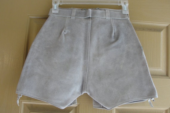 Vintage Suede Leather Lederhosen Shorts Woman XS … - image 2