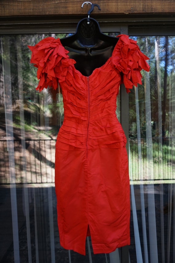 Visionz red dress size 7/8 sweetheart rushed - image 10