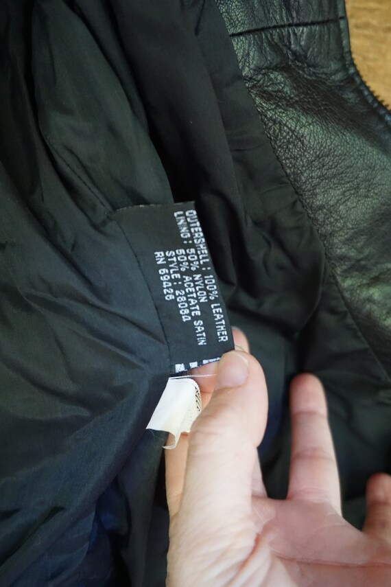 Tannery West Black Leather Vest Medium Sleeveless… - image 9