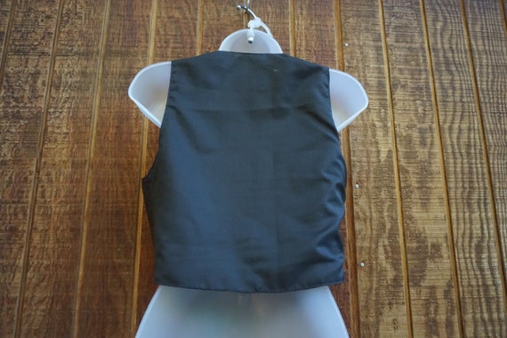black leather vest top that snaps in the front. S… - image 5