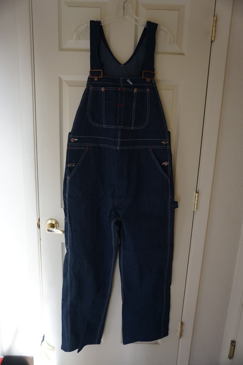 Big Mac Bib Overalls Dark Blue Denim Work Wear Overalls - Etsy