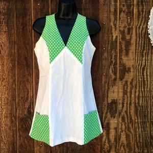 Vintage 1960s ultra short mod mini dress small