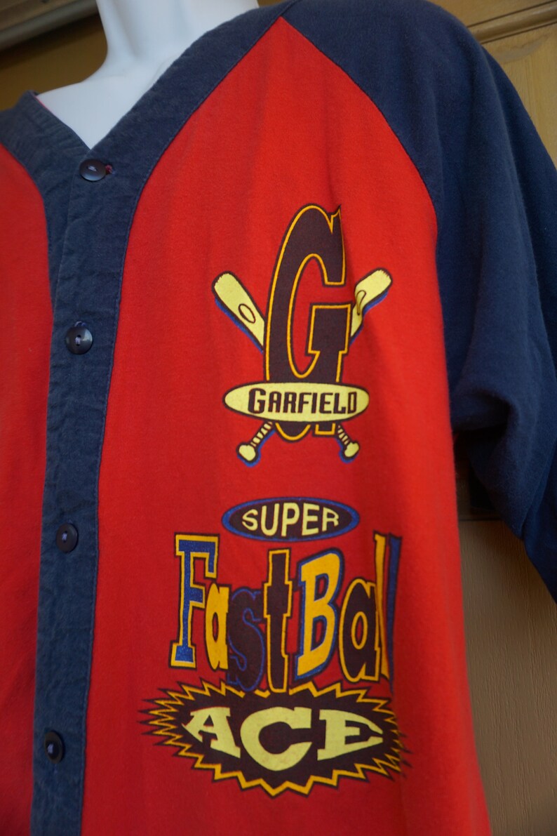 1978 Garfield Baseball Large L 1970s vintage shirt