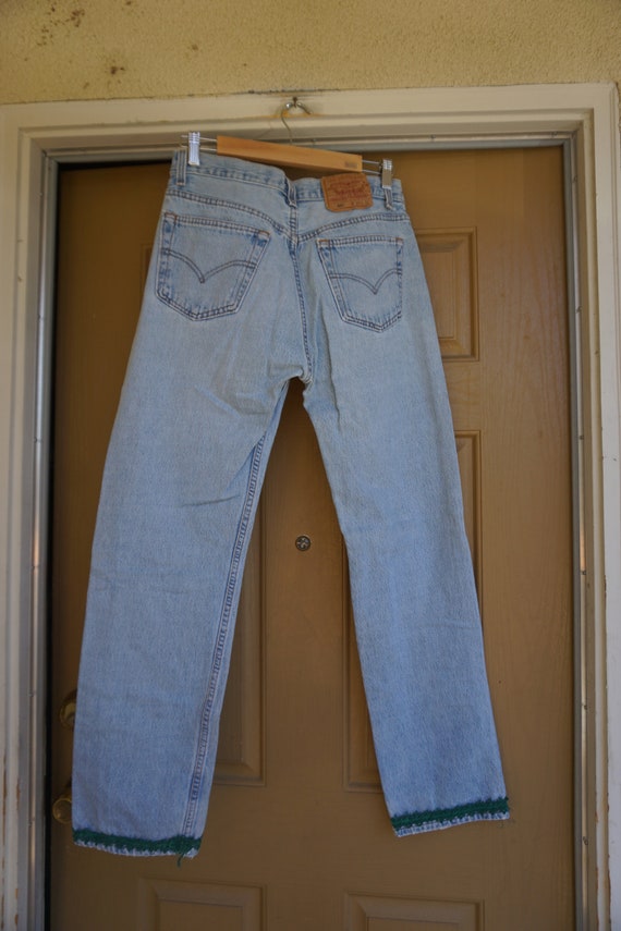 Upcycled USA levis 33 X 32 501 Levi's denim jeans… - image 7