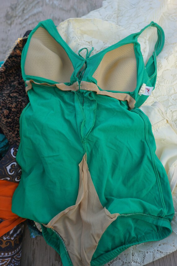 1960s one piece bathing suit swim wear size 12 me… - image 9