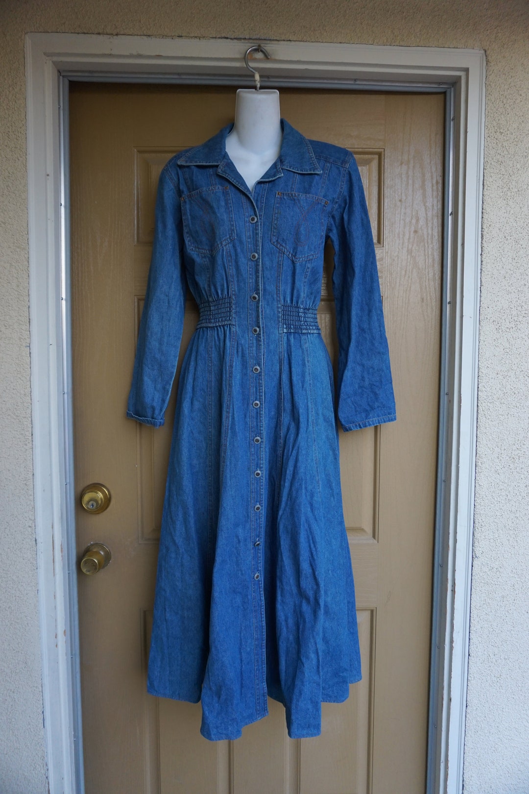 Karen Alexander 80s 90s Denim Jean Dress Size 4 Small S 1980s - Etsy