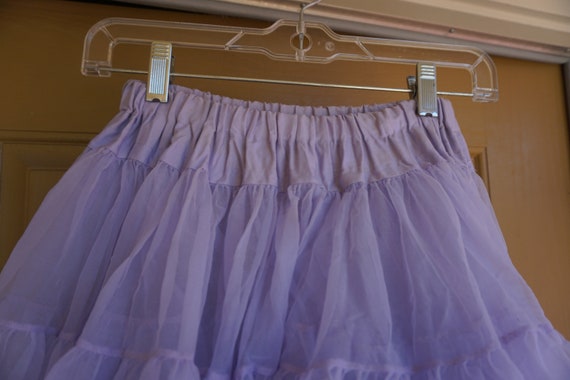 Vintage 80s pastel purple full petticoat small me… - image 3