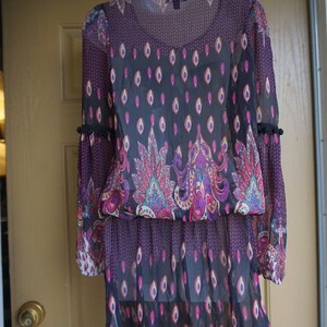 Bebe Sheer Drop Waist Dress Overlay Size Medium Loose Fit - Etsy