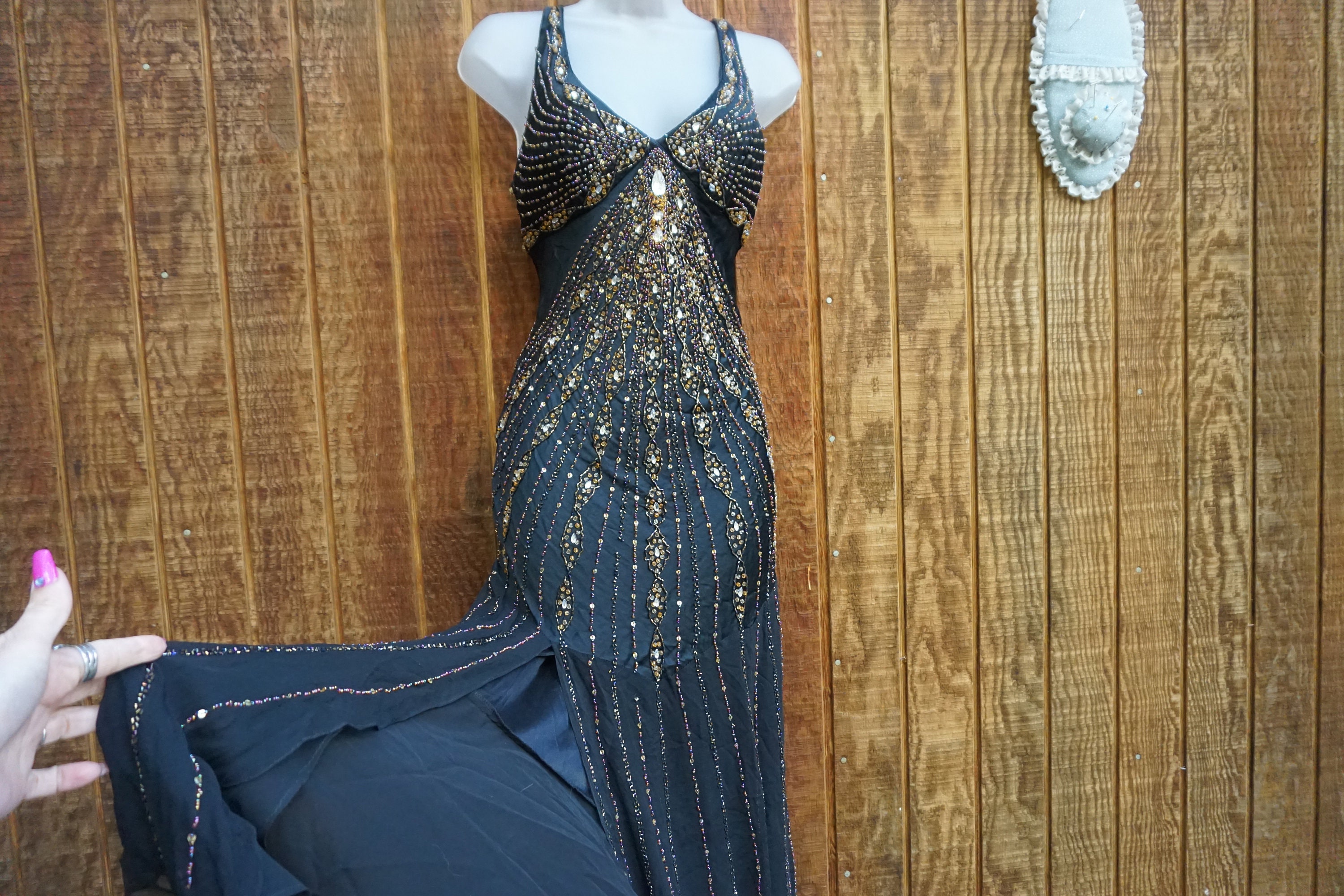 Vintage Sequined Beaded Size 12 Bicici Dress Event 90s - Etsy 