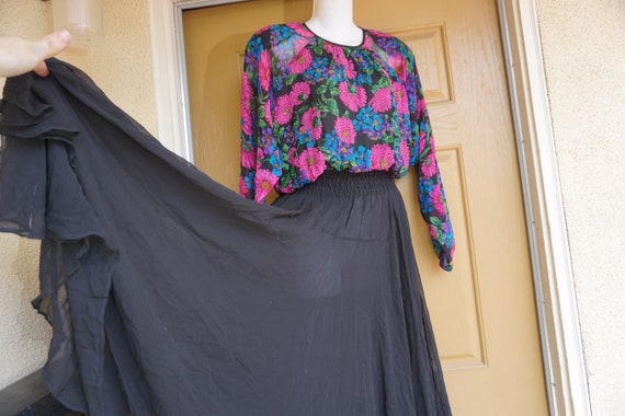 Diane Fres size L Large dress 1980s 1990s silk