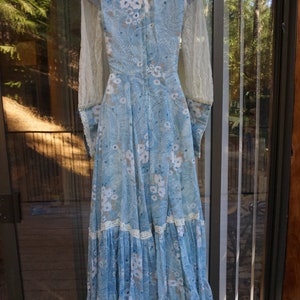 Gunne Sax Size 5 Small Prairie Lace Maxi Dress With Rushed Bust and ...