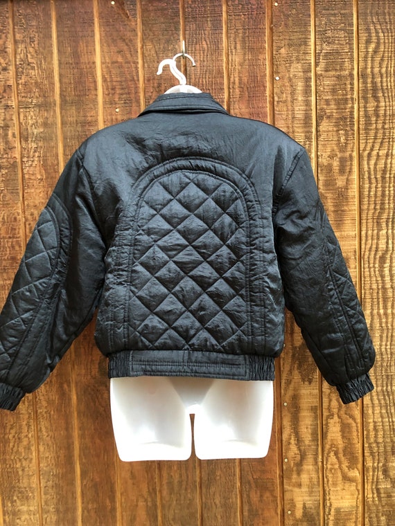 Vintage 1990s solid black Rainbow West jacket Lad… - image 2