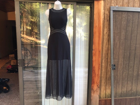 Tadashi black dress size large sheer - image 1