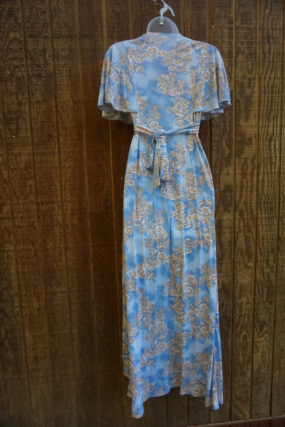 1970s vintage maxi dress prairie small medium flo… - image 6