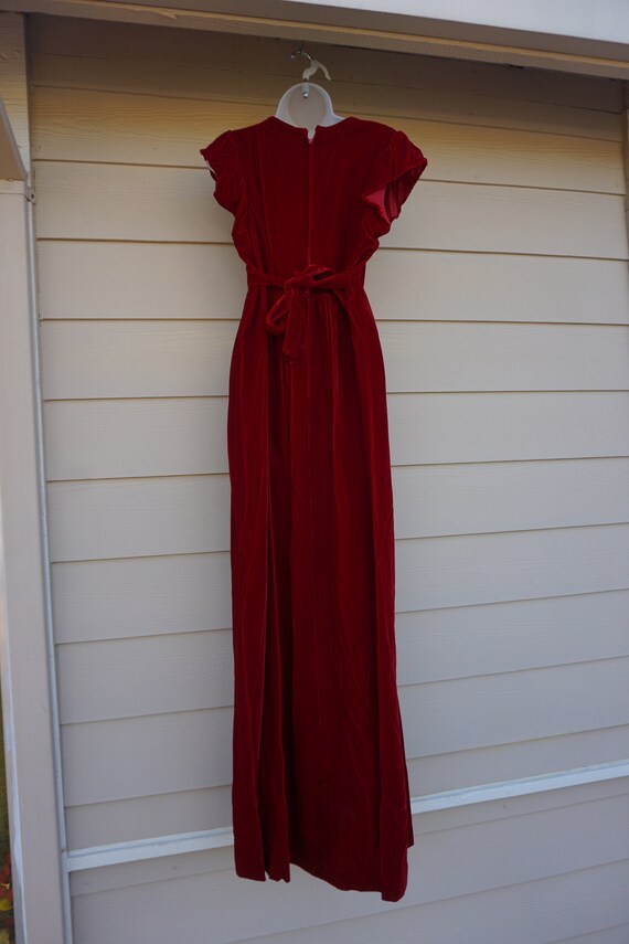 DAMAGED Velvet prairie dress maxi dress short sle… - image 9