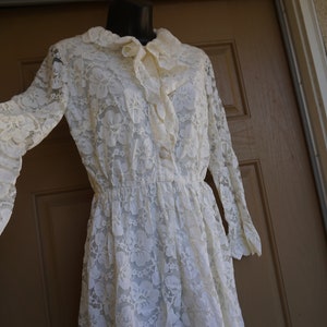 Vintage 60s 1960s dress lace Joseph Magnin image 1