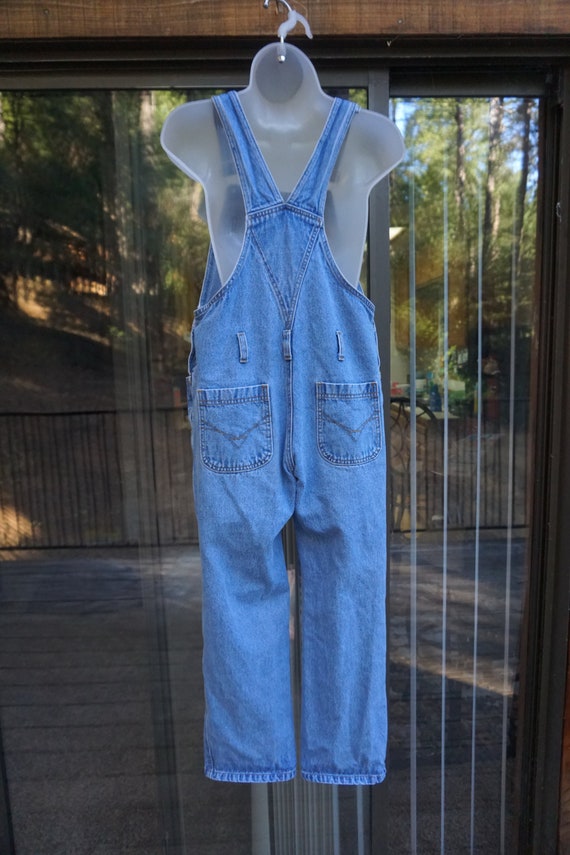 Vintage 90s light blue denim BAIT overalls with M… - image 8