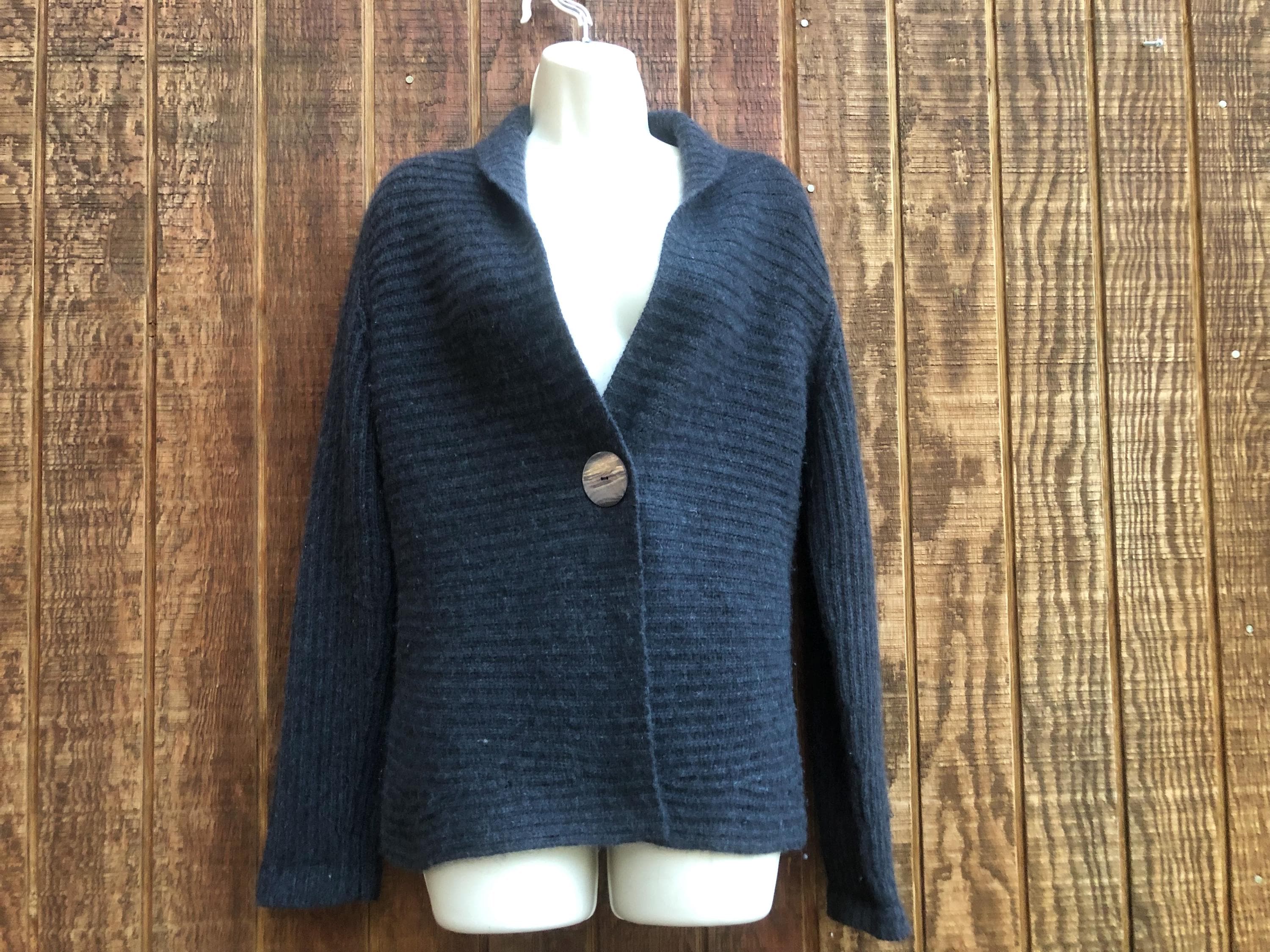 100% Cashmere Elena Solano Soft Knit Gray Sweater / Jacket Size Medium One  Button Front Closure - Etsy Canada