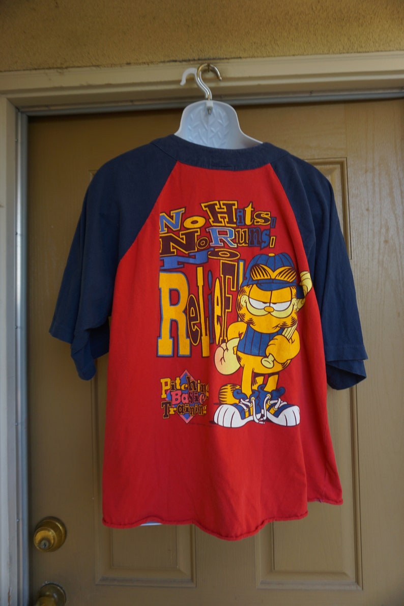 1978 Garfield Baseball Large L 1970s vintage shirt