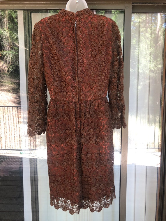 Carrie Couture heavy Vintage 1950s Large brown la… - image 8