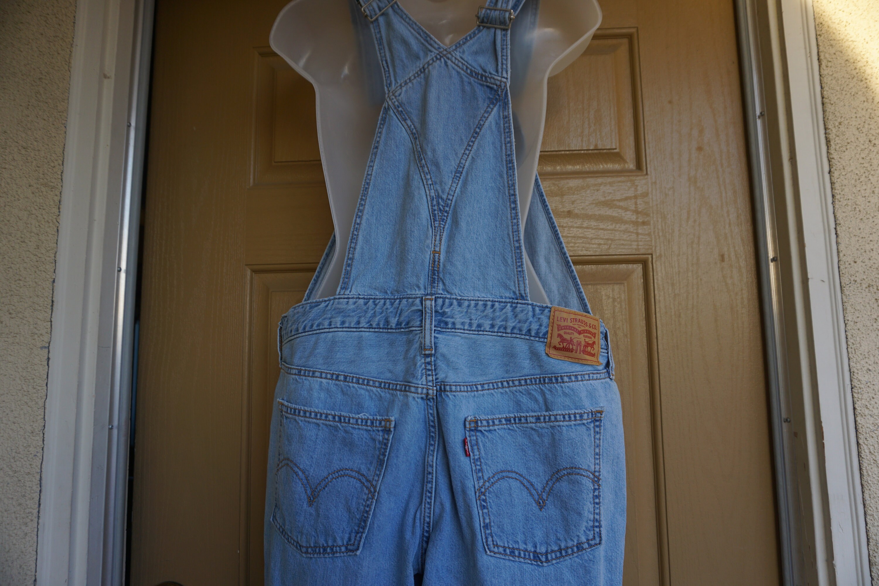 Vintage LEVI's denim overalls mens womens size Large Etsy