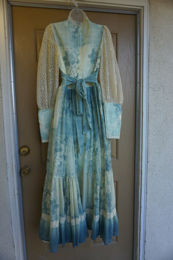 Gunne sax size 13 large ombre prairie lace maxi d… - image 6