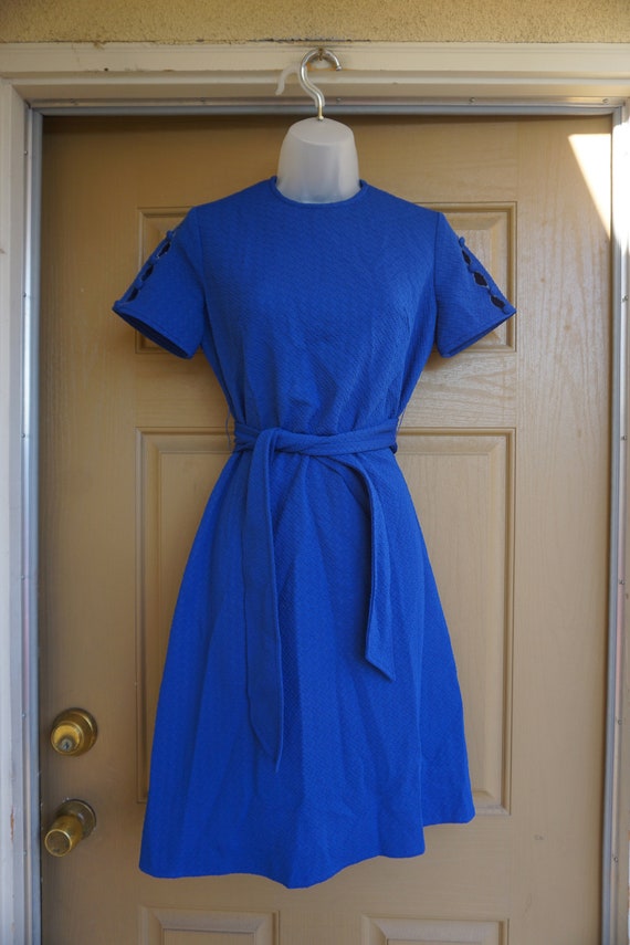 Vintage blue 1970s dress size medium to large - image 3