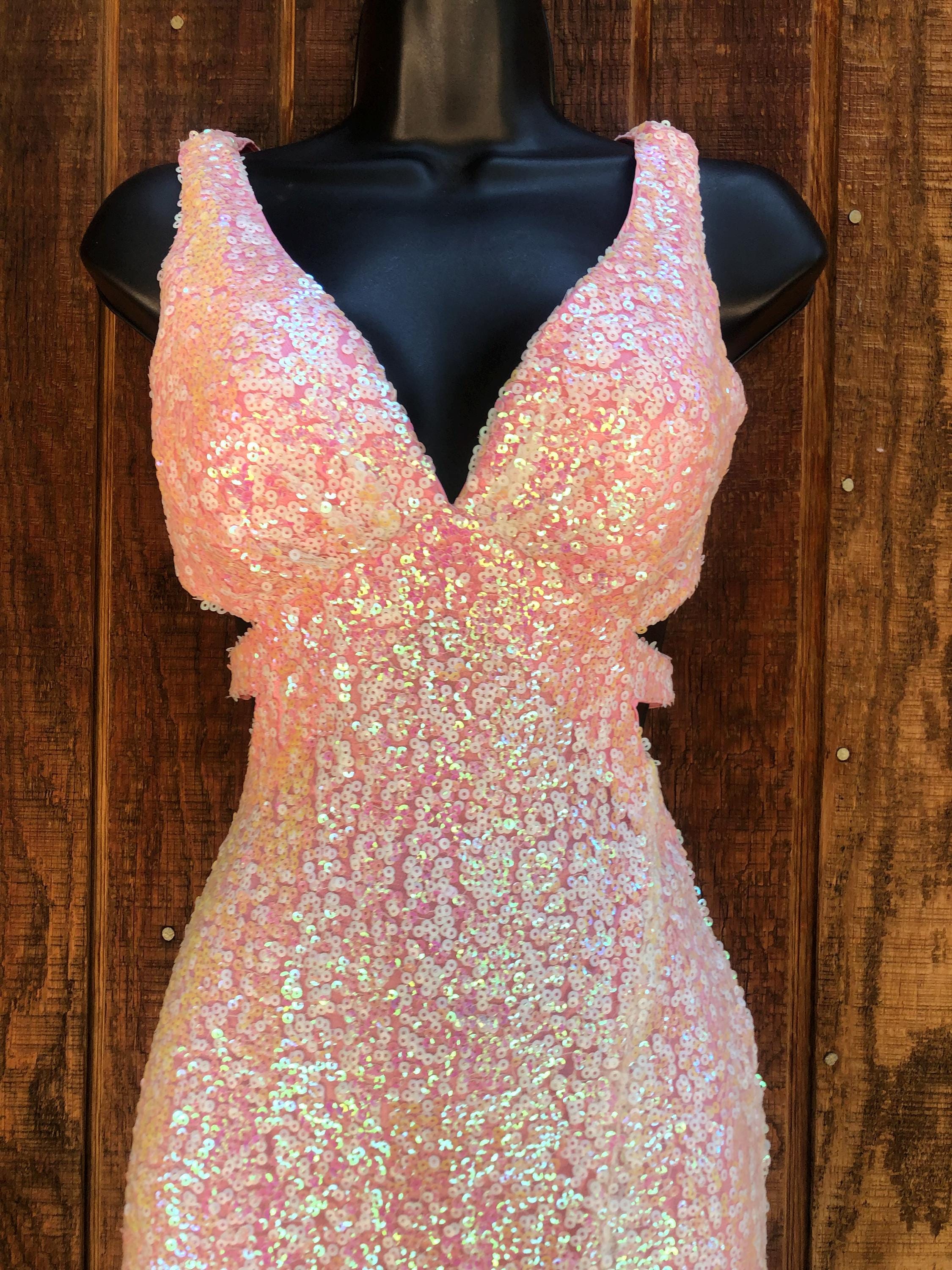 open lace back dress Likely Women's Cami Feather Trim Dress - Pink main image 0